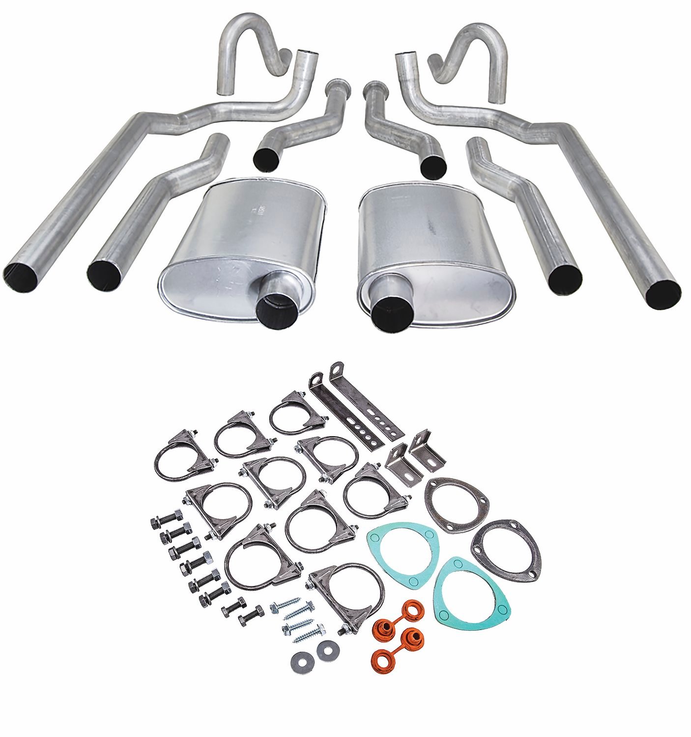 Header-Back Dual 2-1/2 in. Exhaust Kit 1964-1972 Chevelle/El