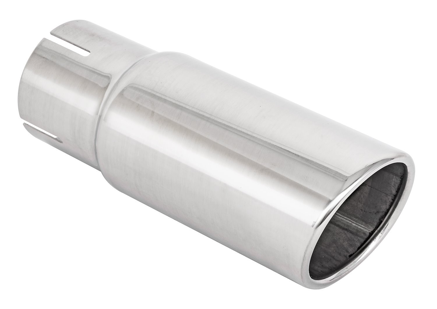 Stainless Exhaust Tip Overall Length: 8 in. Weld-On