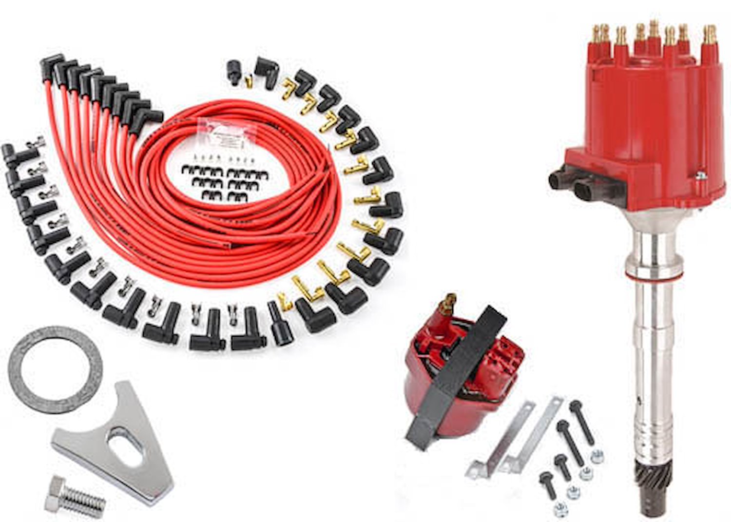 HEI Distributor, Spark Plug Wires and Coil Kit
