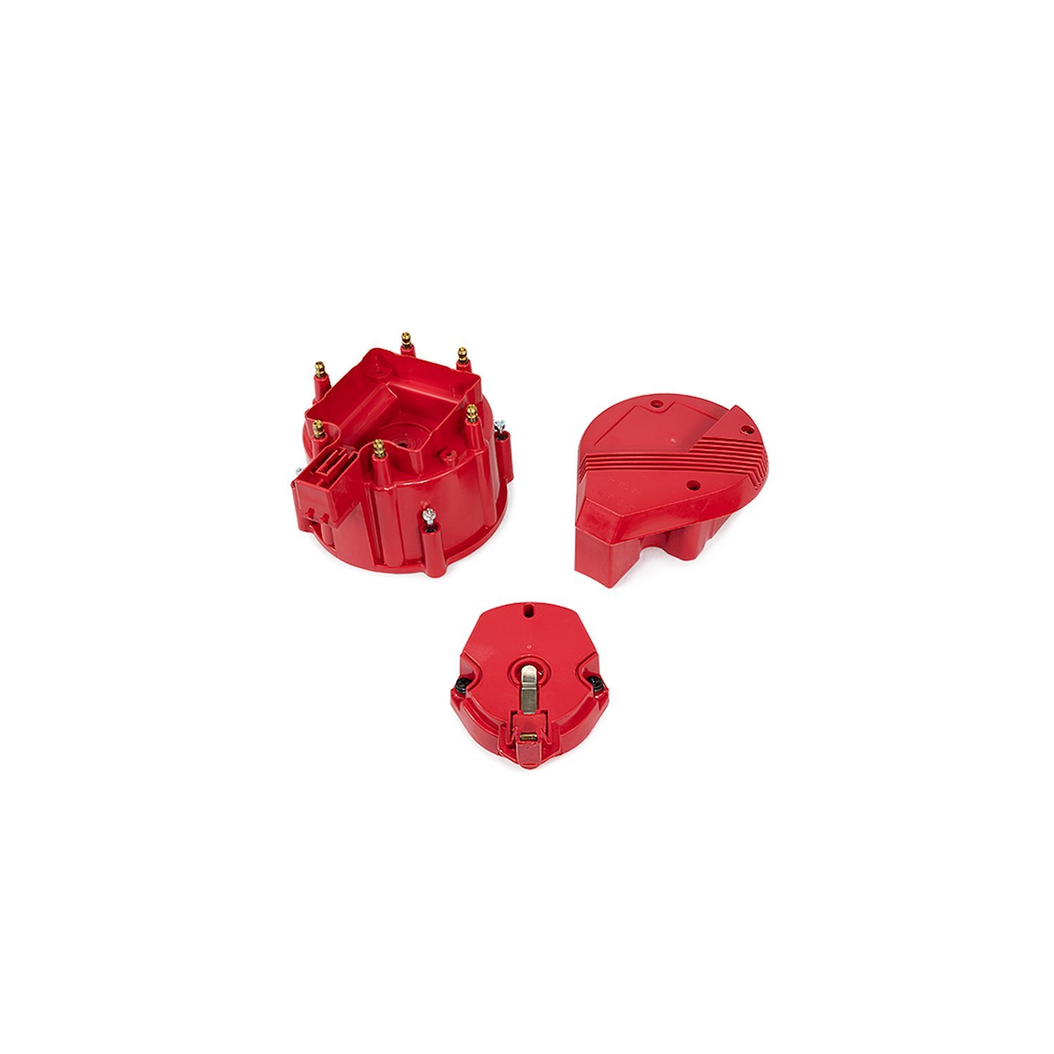 Distributor Cap and Rotor Kit for GM HEI 6-Cylinder [Red]