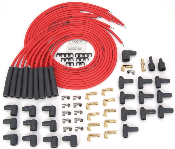 8.0mm Red Hot Pow'r Wires Small/Big Block Chevy
