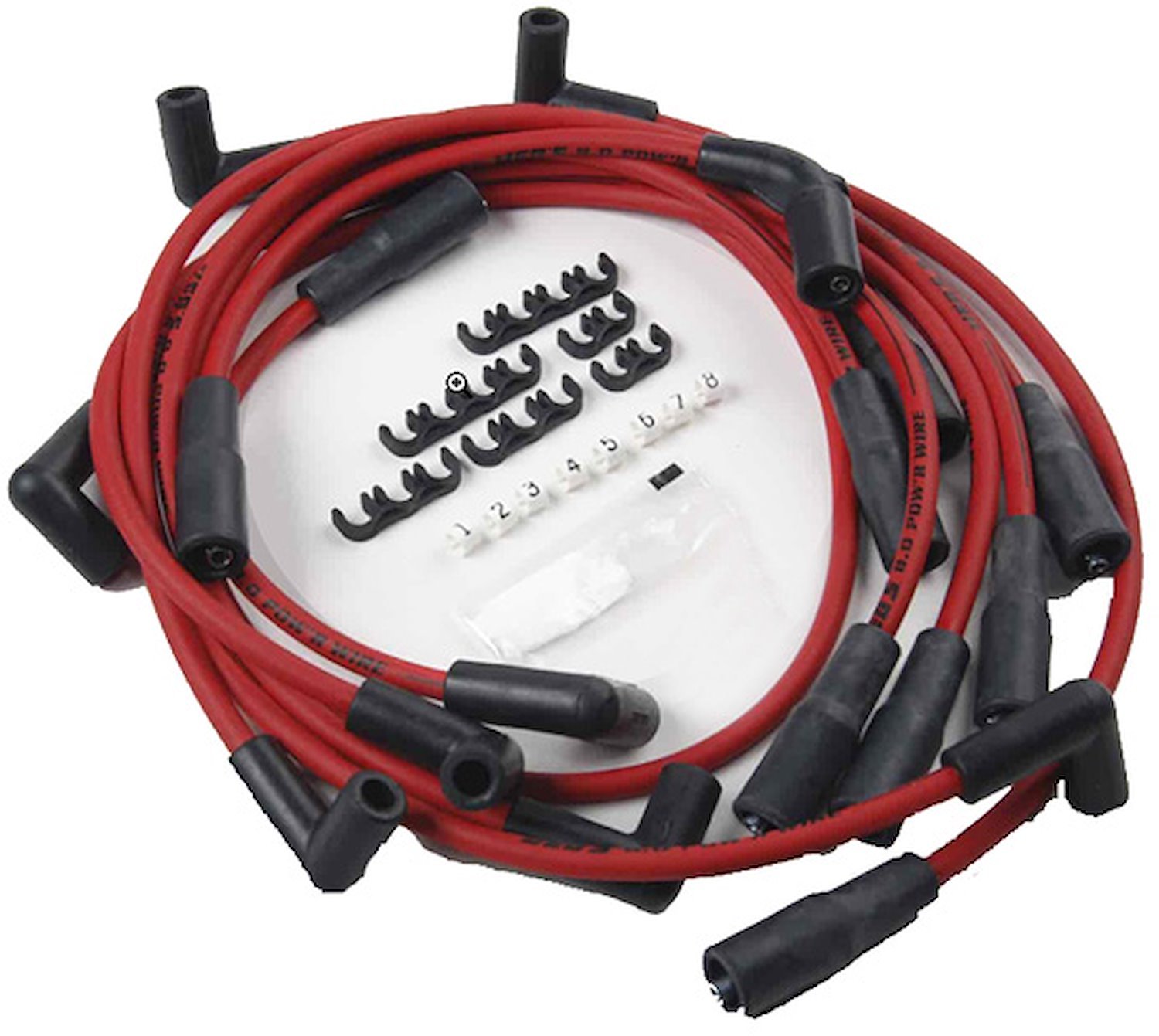 8.0mm Red Hot Pow'r Wires 1996-2000 Small Block Chevy Truck 5.7L Vortec