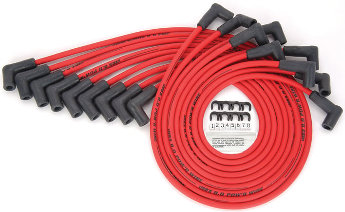 8.0mm Red Hot Pow'r Wires Big Block Chevy