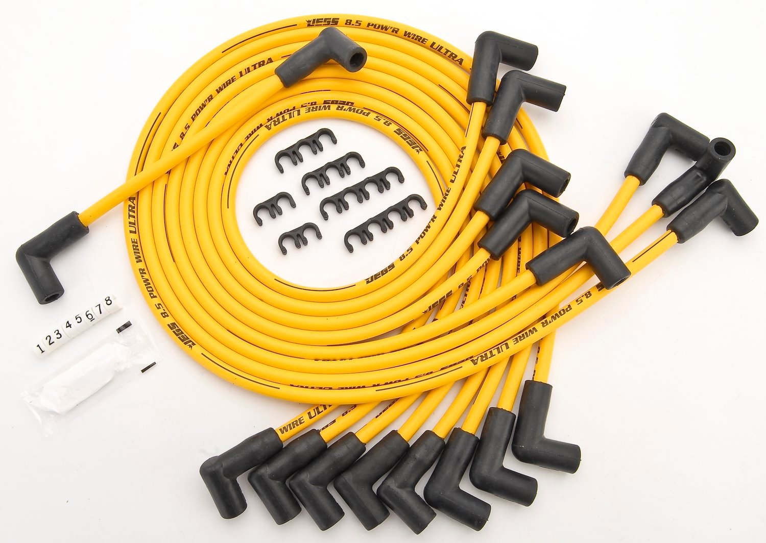 8.5mm Yellow Ultra Pow'r Wires 1985-95 Small Block Chevy Truck 5.0L/5.7L