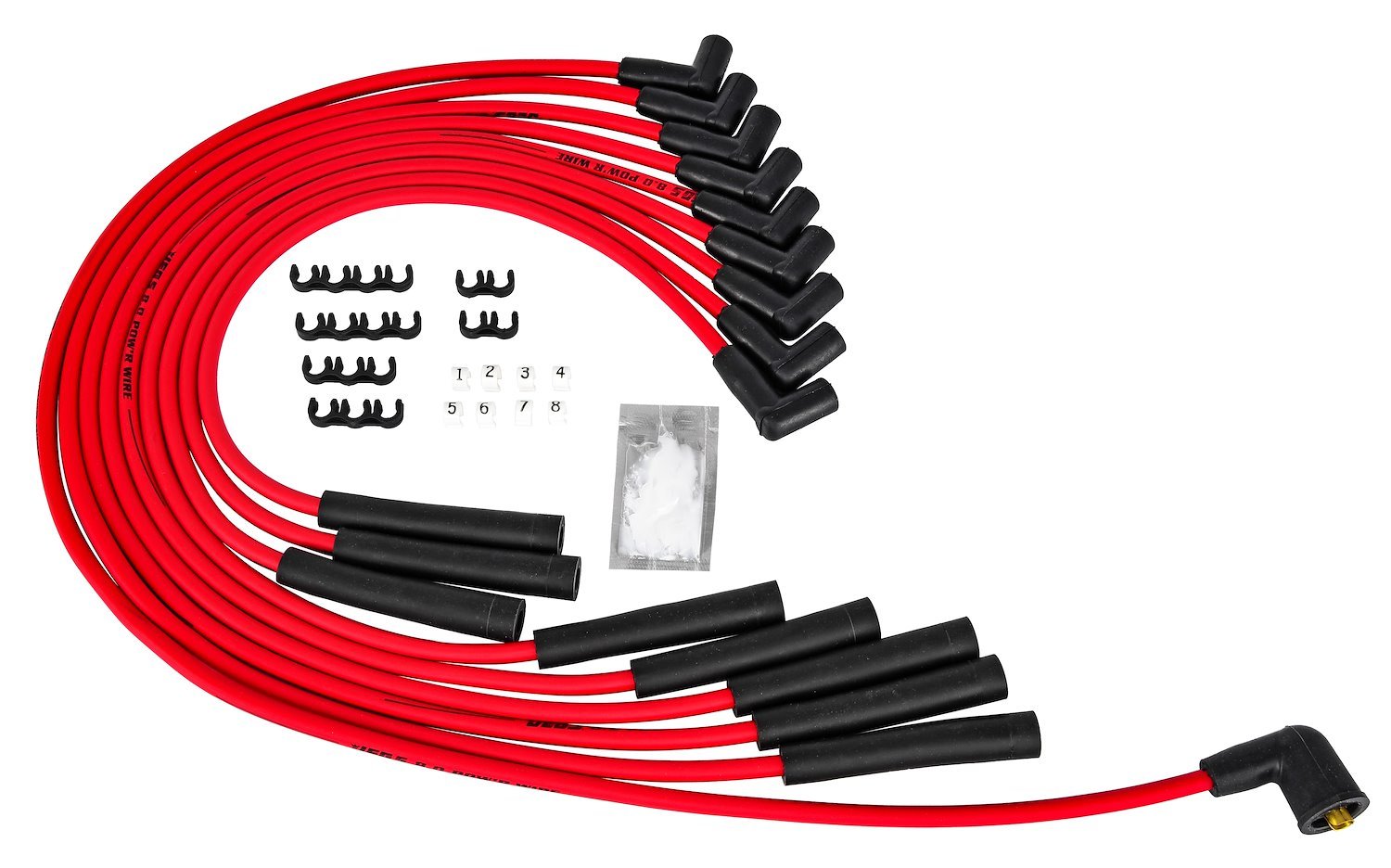 A-Team Performance Red Silicone Spark Plug Wires Set 90 Degree Black Boot  for HEI Distributor Ignition Coil Accessories Compatible With Mopar  Chrysler