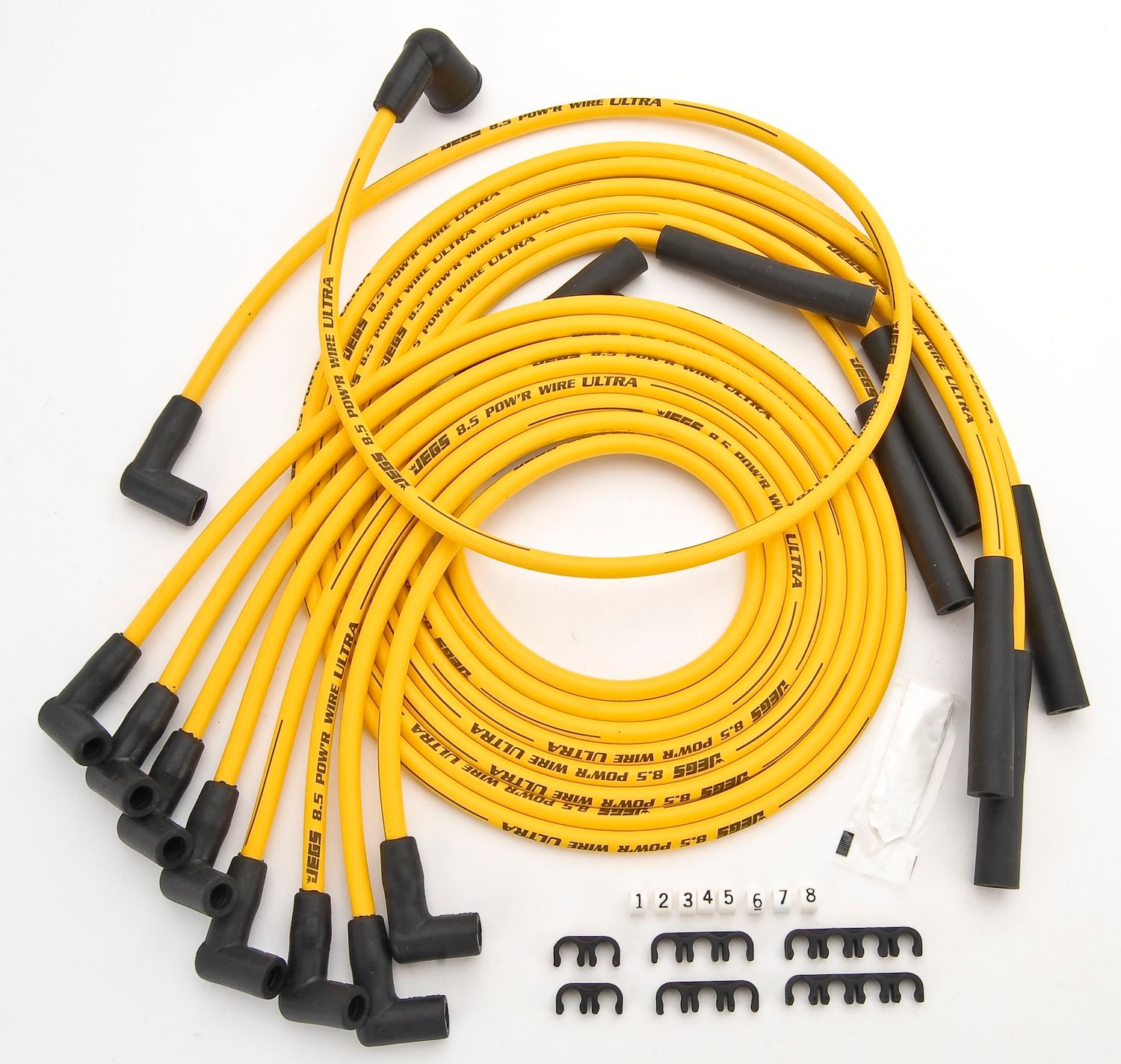 JEGS 8.5mm Yellow Ultra Pow'r Wires Big Block Mopar 383/400/440 with HEI Cap