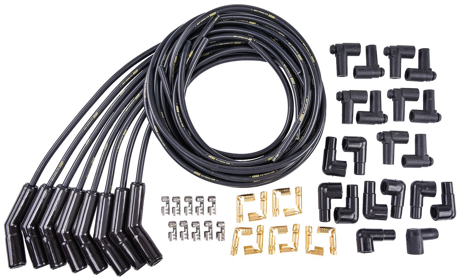 JEGS 555-40288: Hi-Temp Sleeved Spark Plug Wire Set