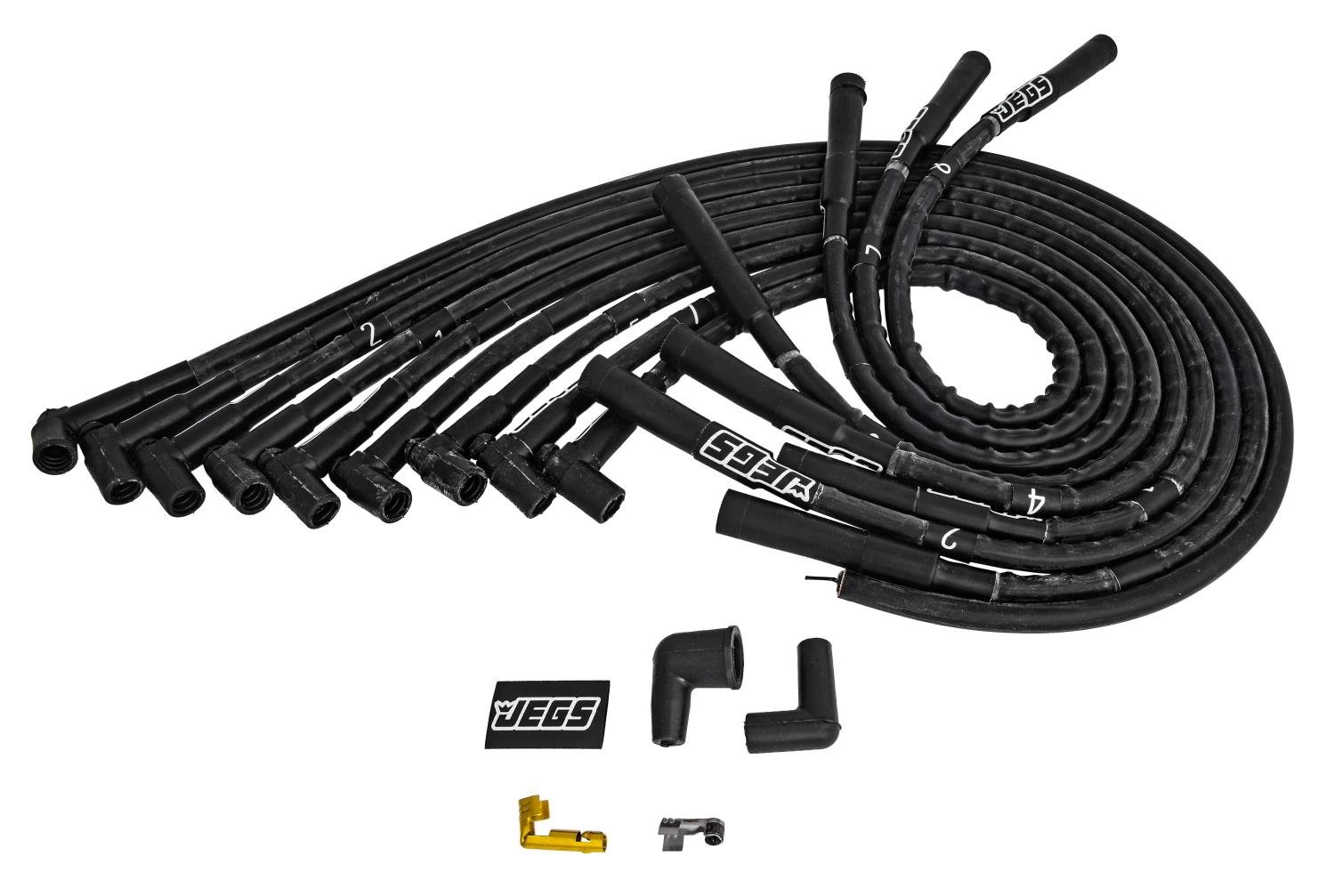 5040K Spark Plug Wire Set - 8mm - Universal - Black Wire with Black  Straight Boots - JEGS
