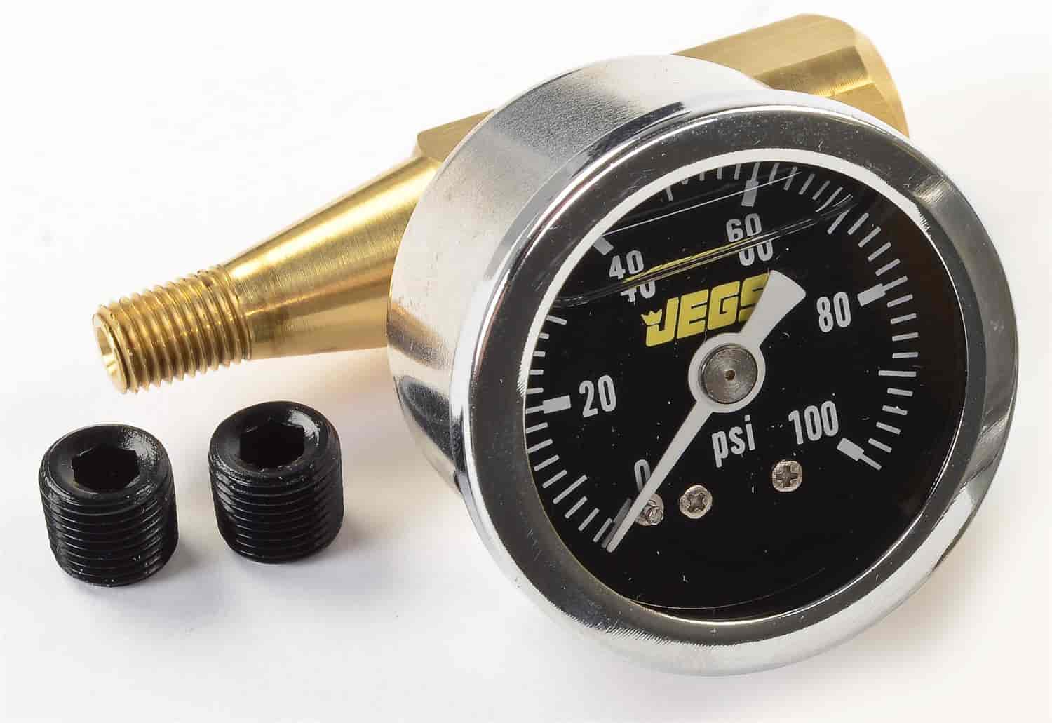 JEGS Fuel Pressure Gauge Kit Black
