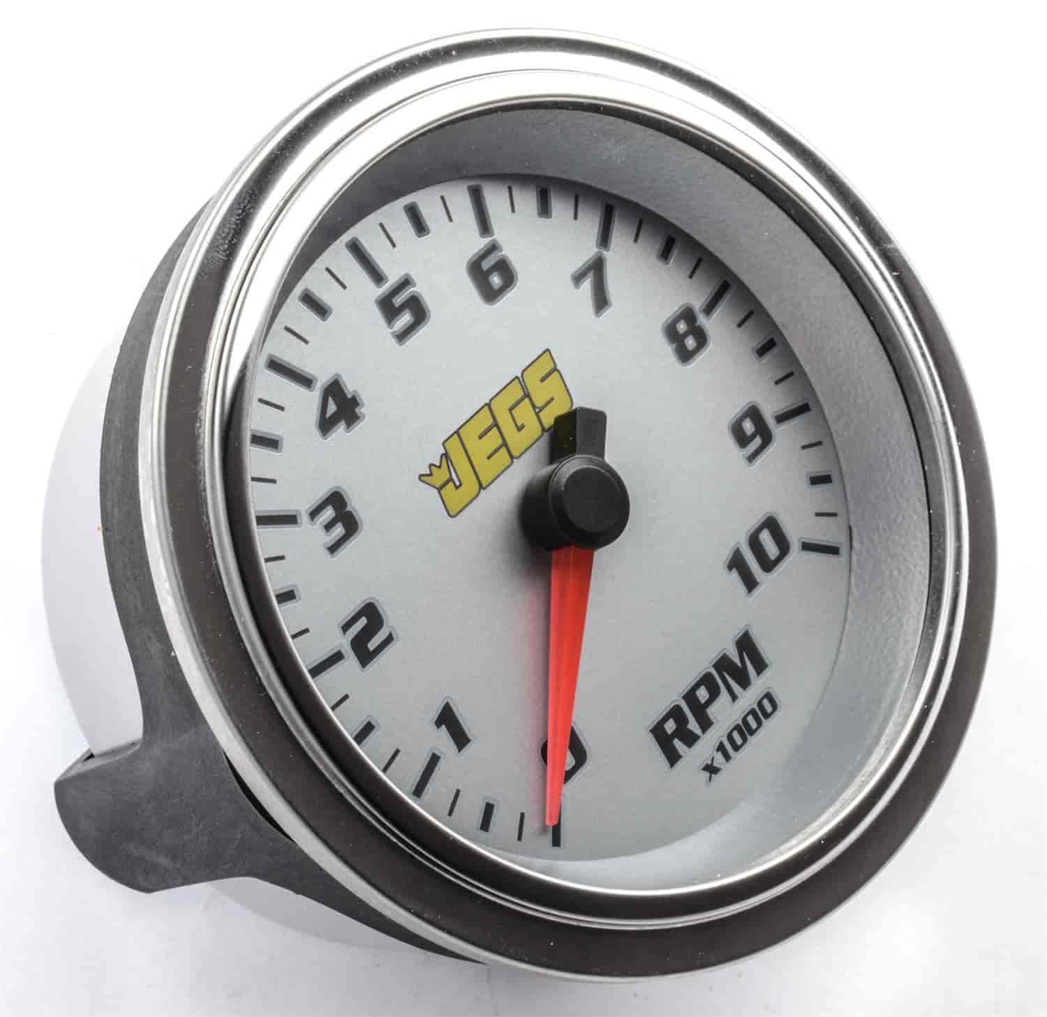 3-3/8" Electric Tachometer Silver