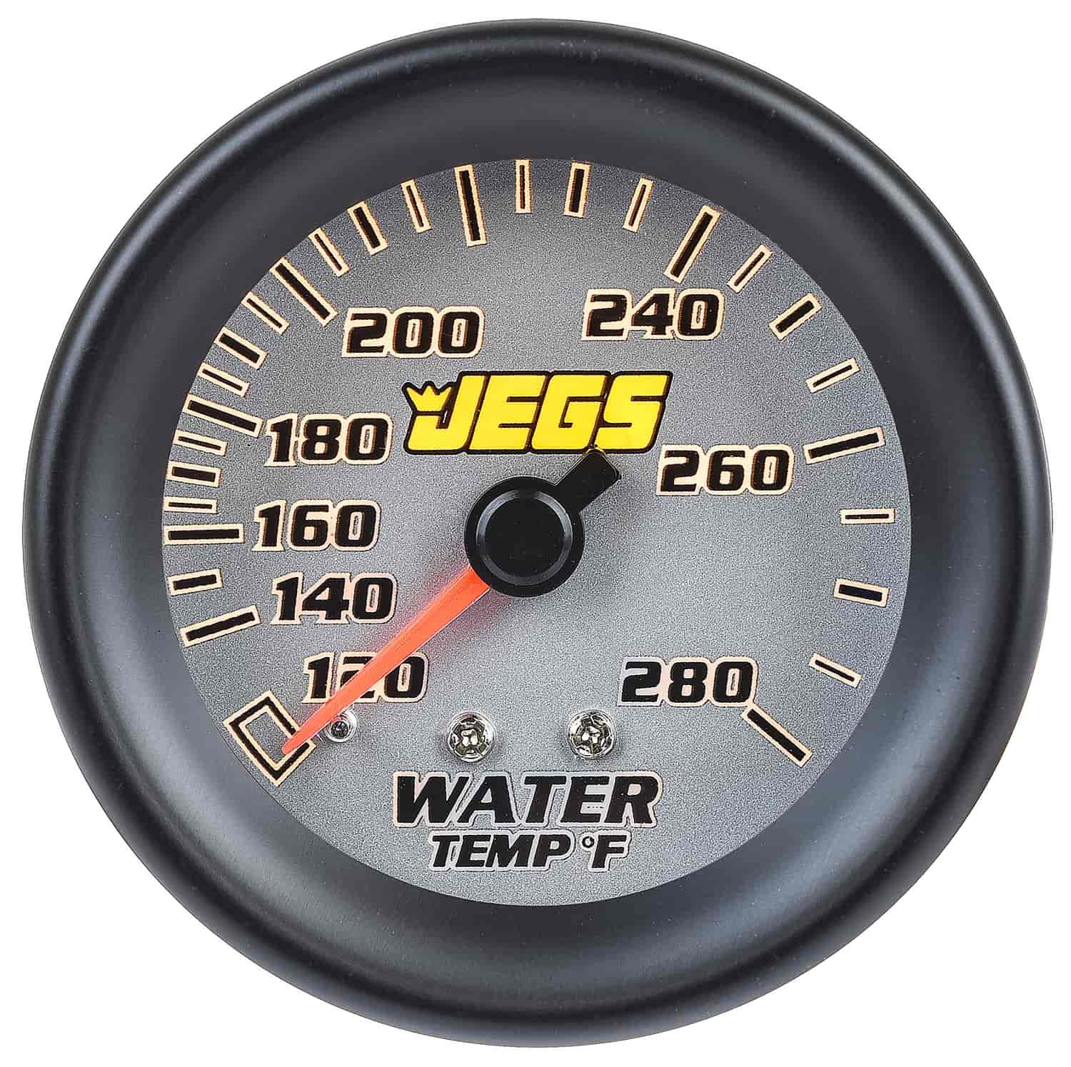 JEGS 41421: 1/16 in. Water Temperature Gauge Mechanical 120-280  Degree F Silver Face JEGS