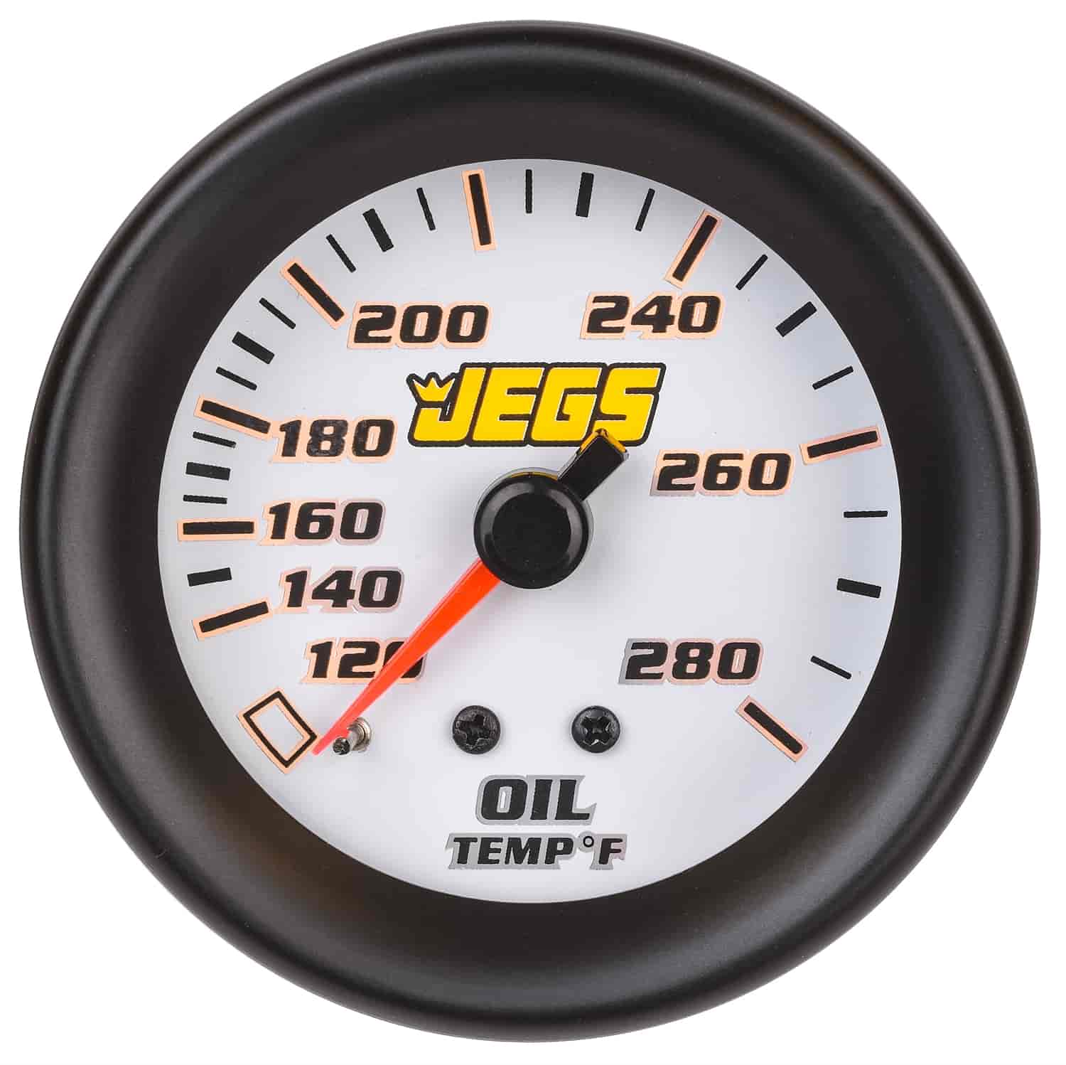 Oil Temperature Gauge [2 1/16 in. Mechanical, 120-280 Degree F with White Face]