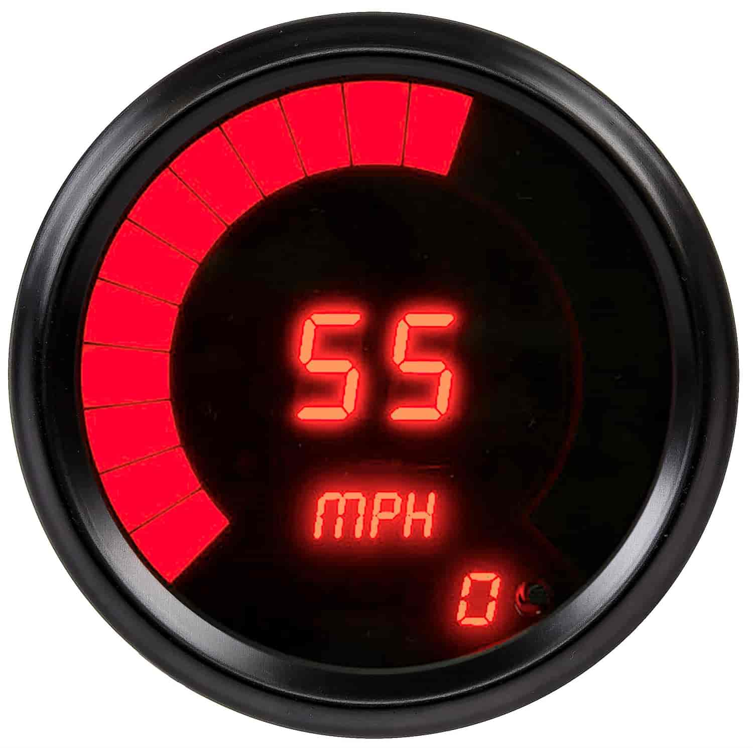 Speedometer LED Digital [Black Bezel, Black Face, Red