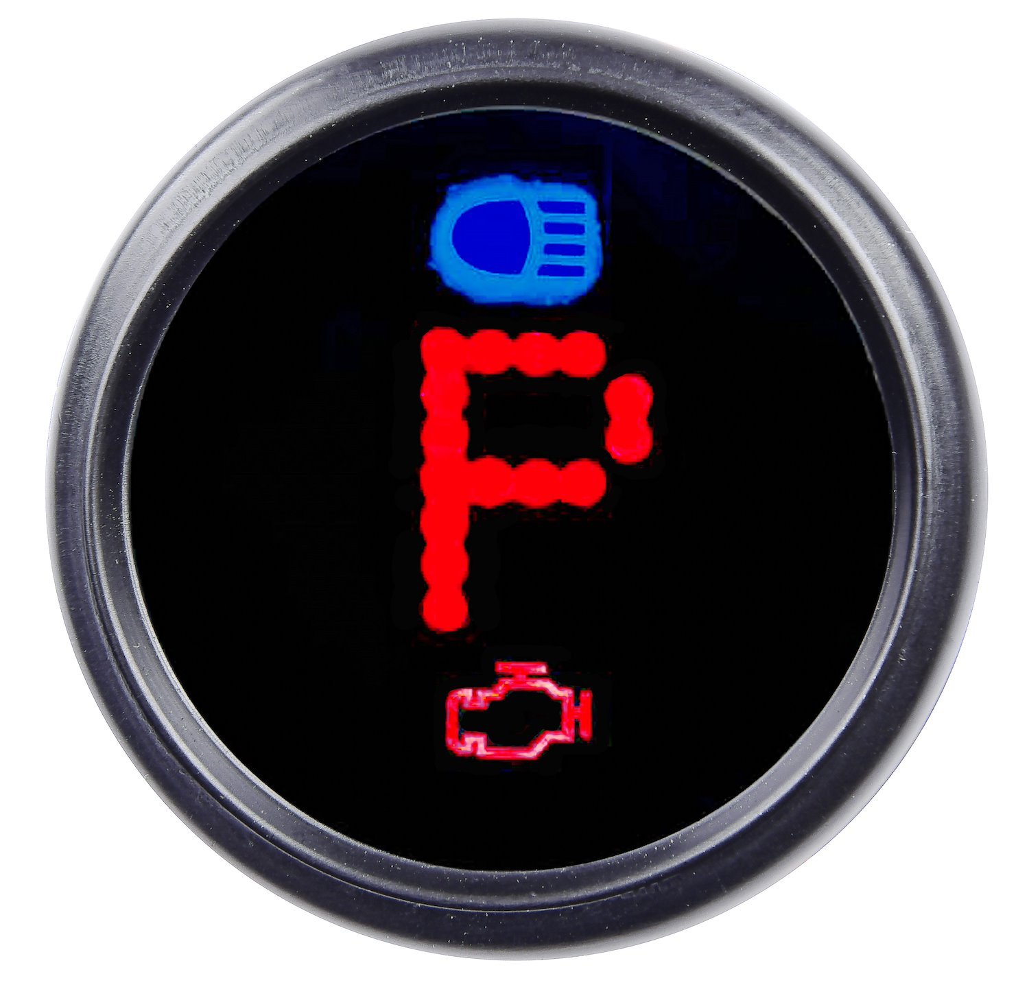 Gear Indicator Gauge LED Digital [Red Letters/Numbers, Black