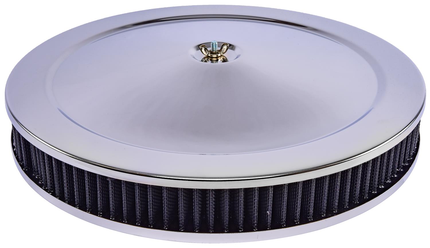 Air Cleaner with Smooth Top 14 in. x 2 in. [Chrome-Plated]