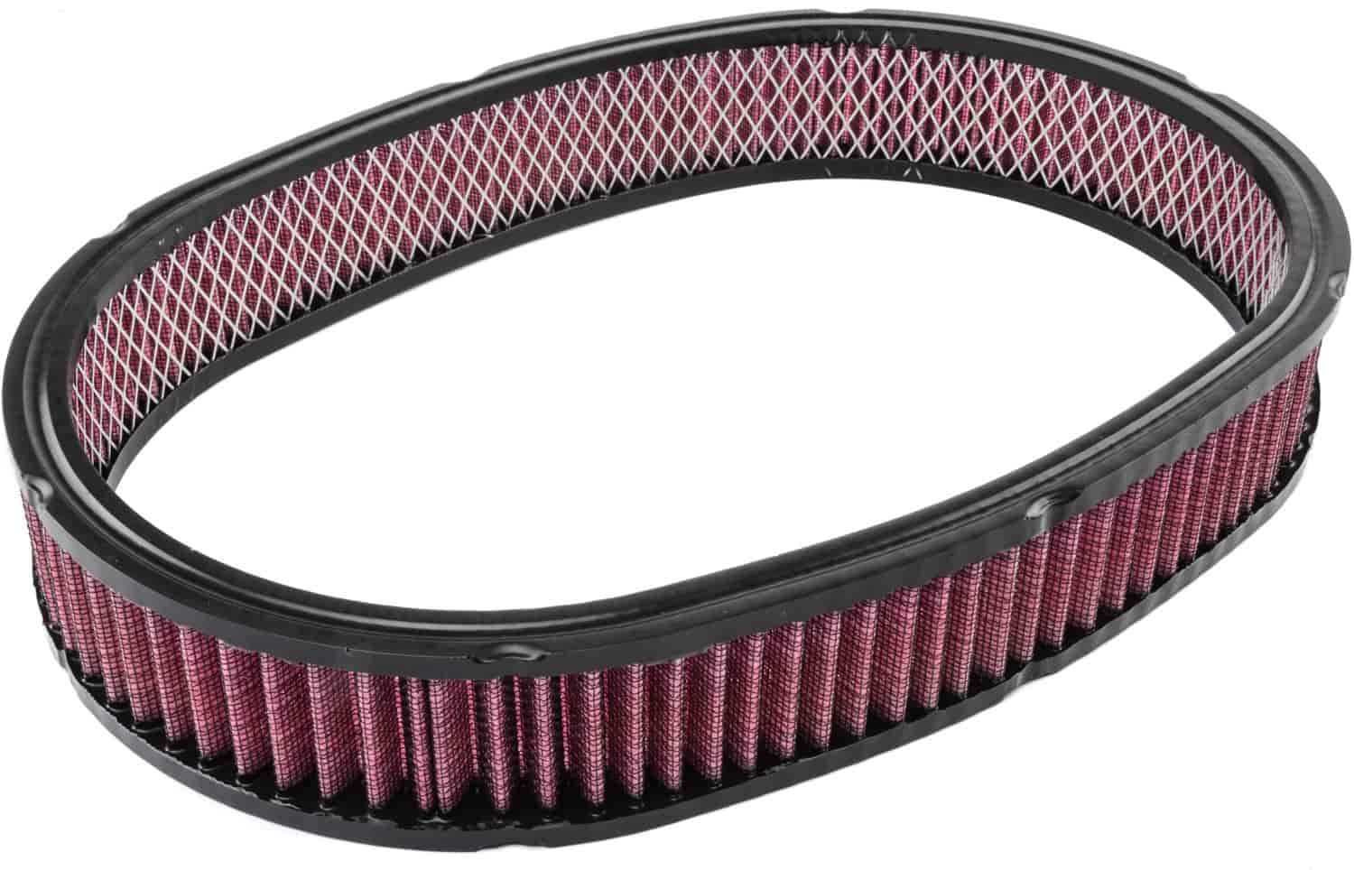 High Flow Washable Filter Element Oval 14 1/2 in. L x 8 in. W x 2 in. H [Red]
