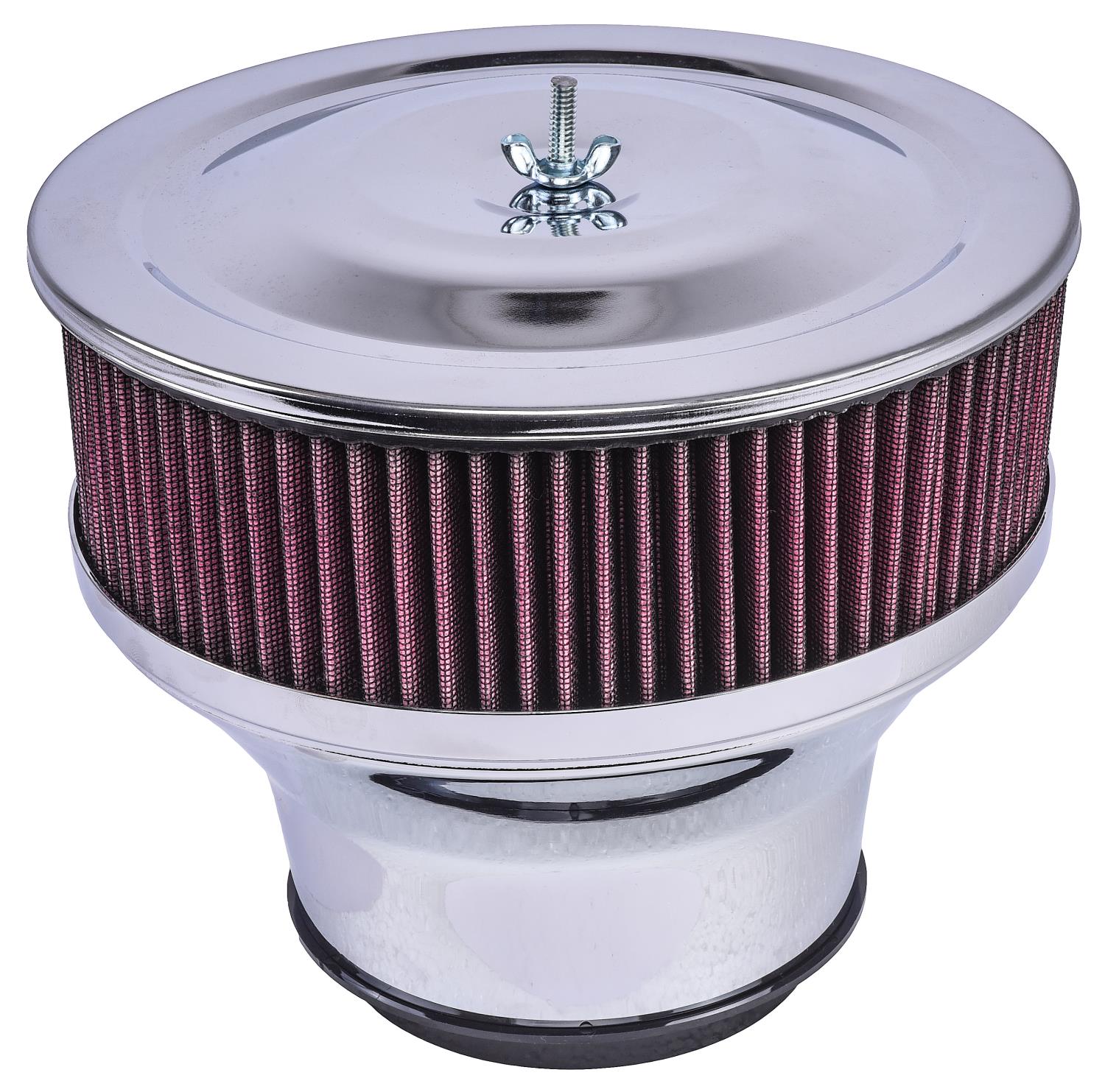 JEGS 50044: Velocity Stack Round Air Filter Chrome-Plated Steel Sold  Individually JEGS