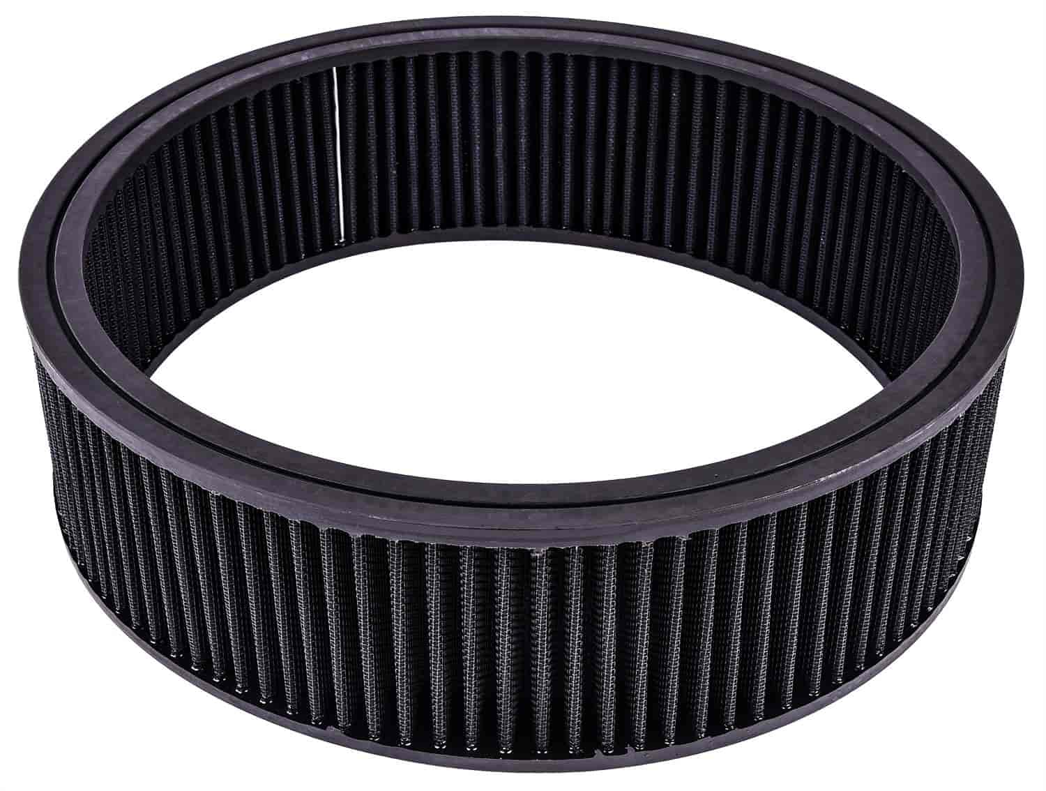 JEGS 50097: Air Filter Element | Cotton Gauze | 14 in. x4 in. | Black |  Washable - JEGS