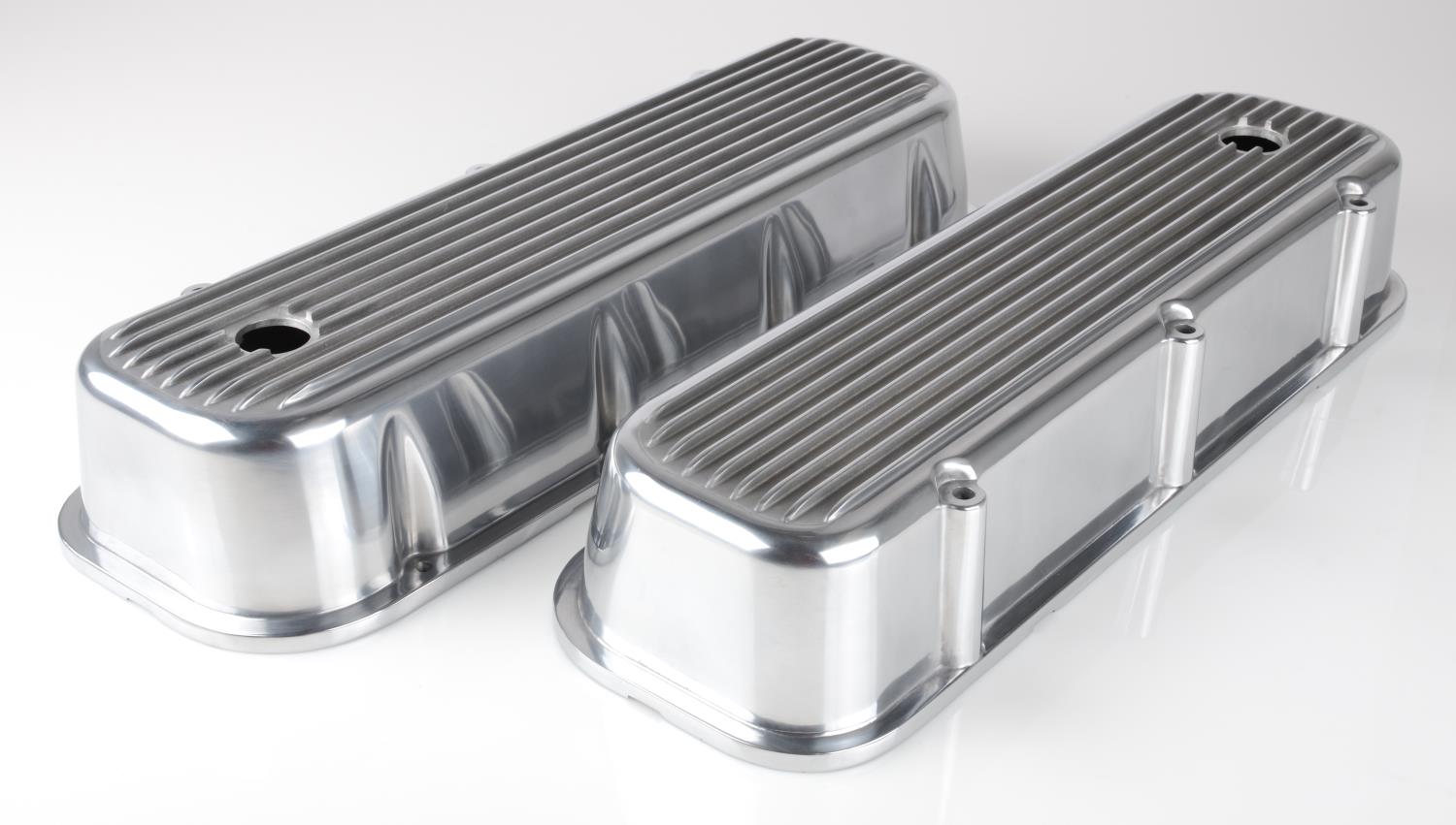Polished Finned Valve Covers for 1965-1995 Big Block Chevy
