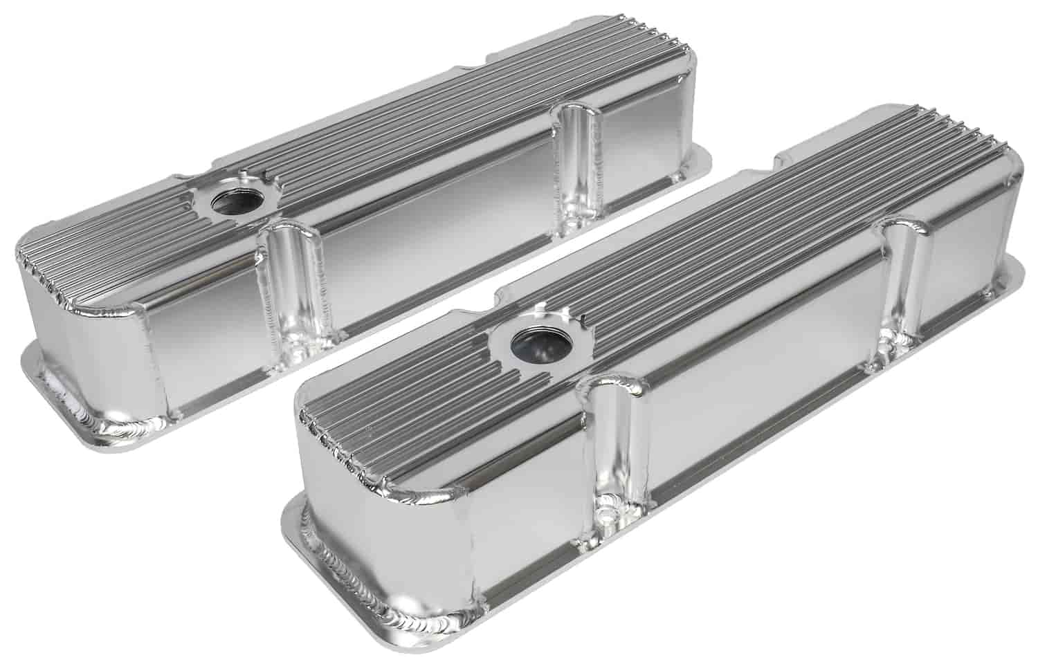 JEGS Fabricated Aluminum Valve Covers for Small Block Chevy 283-350