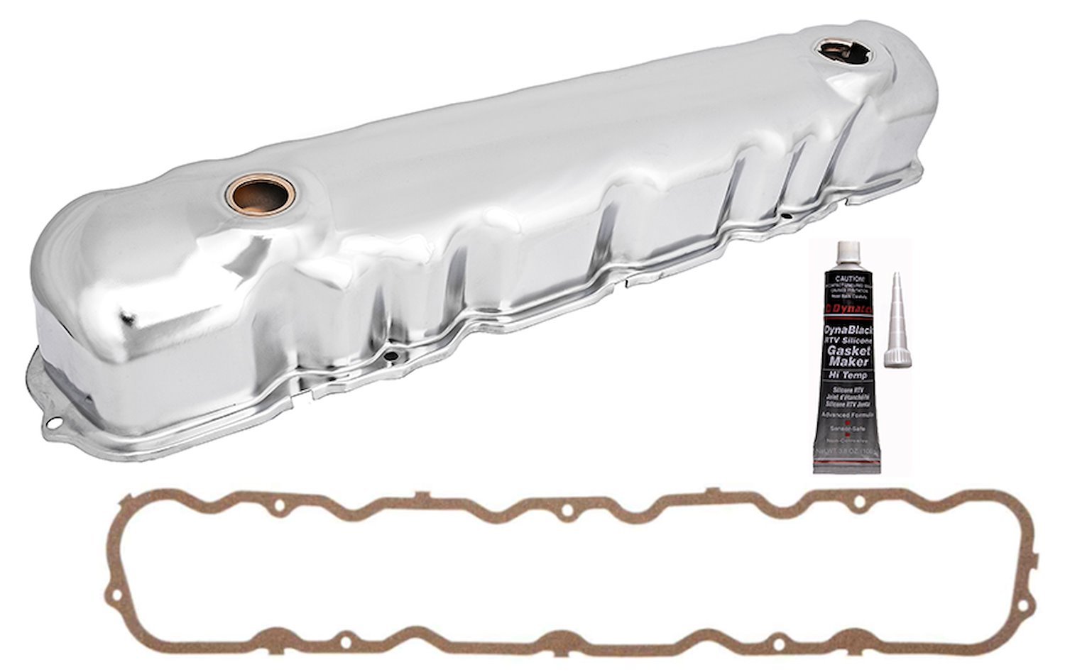 Chrome In-Line 6 Valve Cover Kit for 1962-1980 Ford 6 Cylinder [144, 170, 200, & 250]