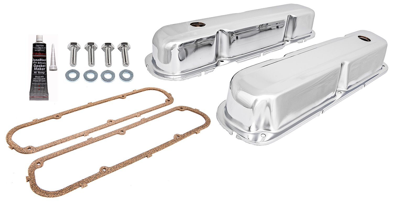 Valve Cover Install Kit for Small Block Chrysler 318, 340, 360 [Chrome Finish]