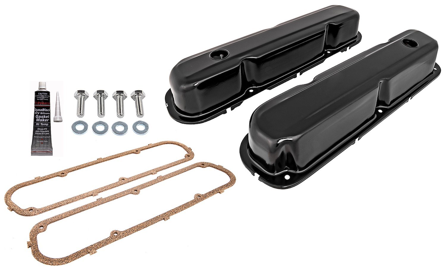 Valve Cover Install Kit for Small Block Chrysler 318, 340, 360 [Black Finish]