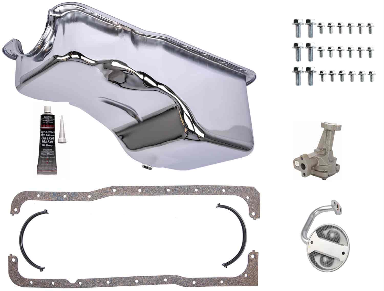 Stock-Style Replacement Oil Pan Kit for 1965-1987 Small