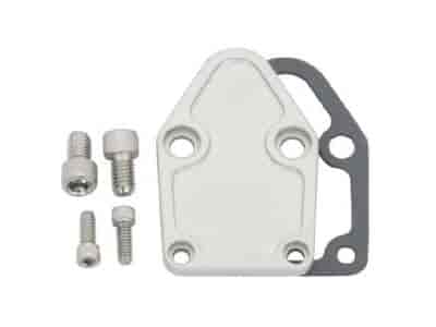 Fuel Pump Block-Off Plate Small Block Chevy Anodized Clear
