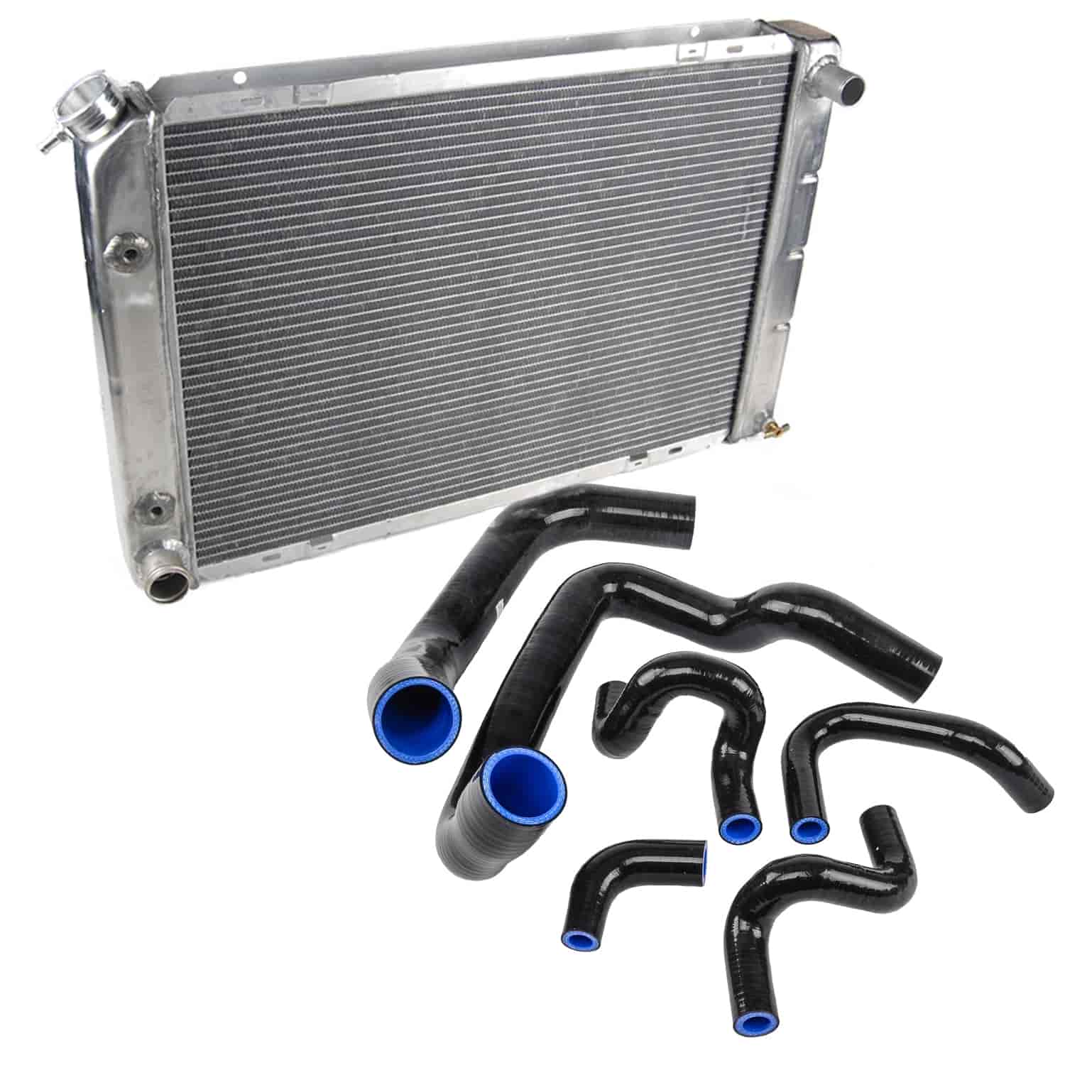 Black Silicone Hose and Radiator Kit for 1986-1993