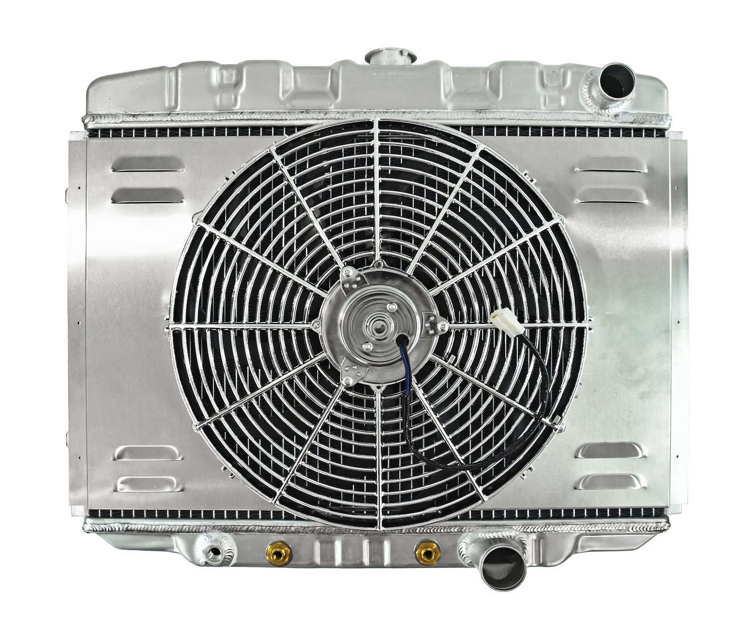 Aluminum Radiator & Fan Combo for 1967-1970 Ford Mustang w/ Small Block [With Air Conditioning] [16 in. Fan]