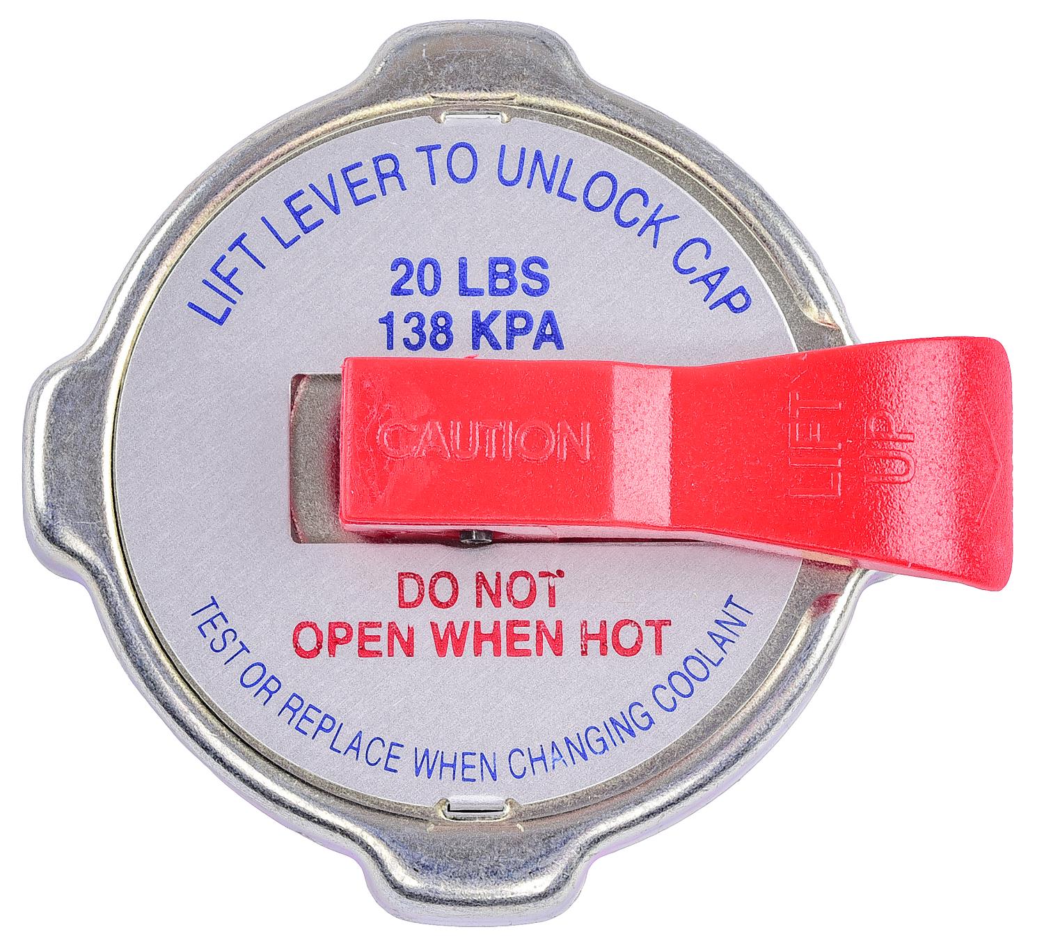 Radiator Cap With Safety Lever [20 psi]
