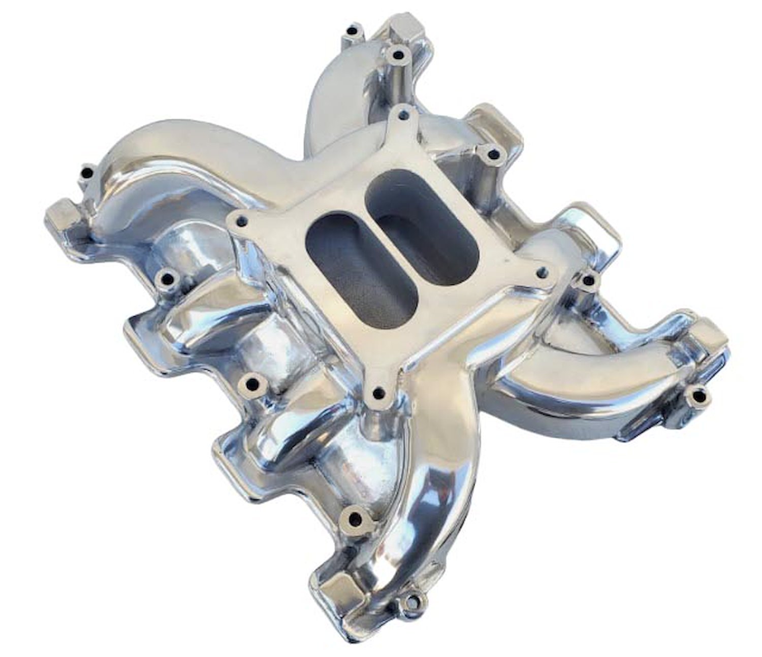 Mid-Rise Dual Plane Intake Manifold for GM LS1/LS2/LS6 with Cathedral Port Heads [Polished]