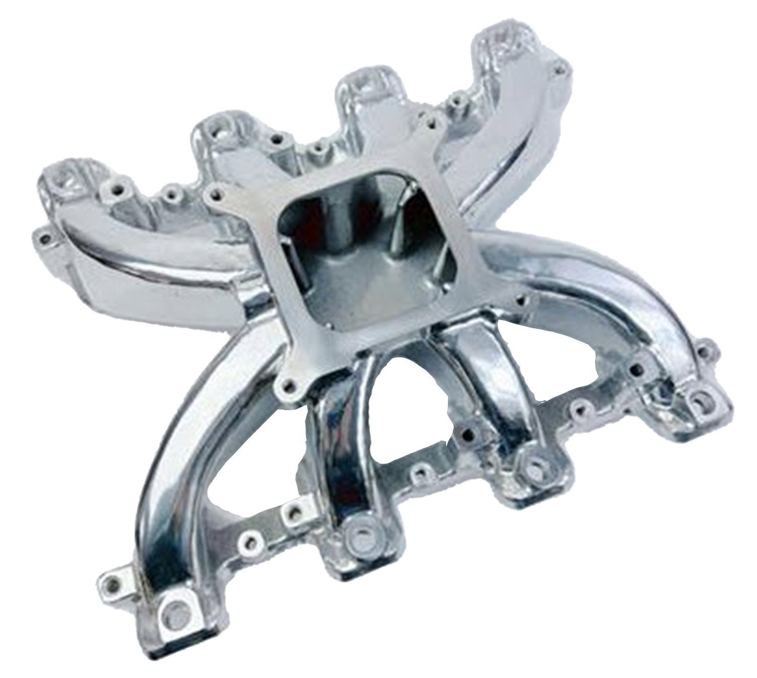 Mid-Rise Single Plane Intake Manifold for GM LS1/LS2/LS6 with Cathedral Port Heads [Polished]