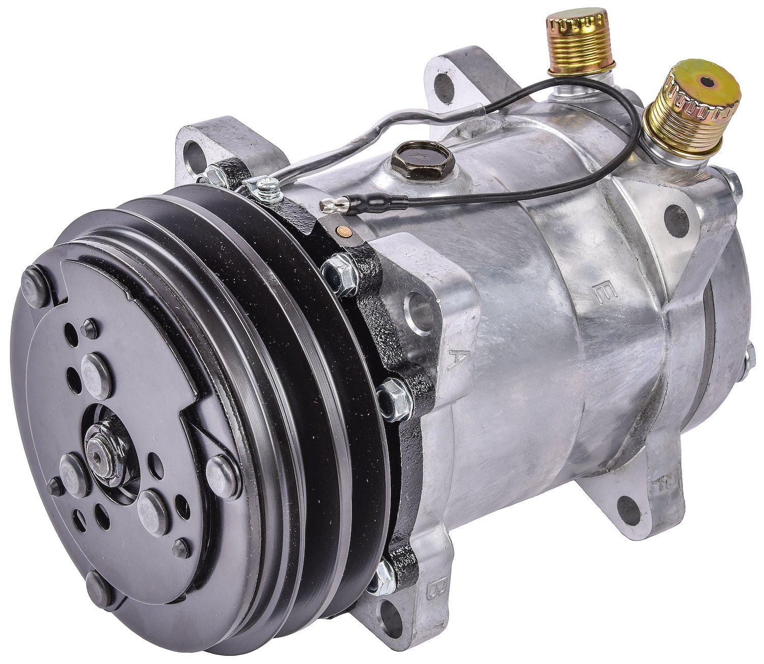SD508 Air Conditioner Compressor w/Double V-Groove Pulley [Natural Finish]
