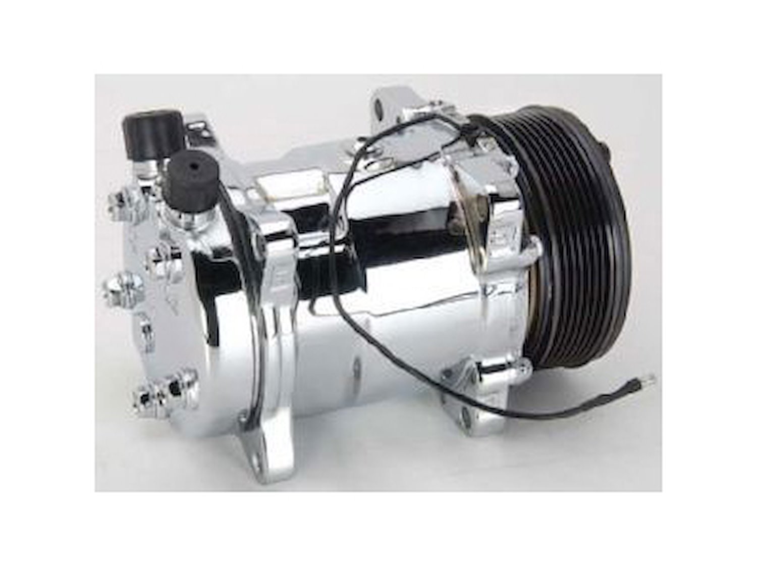 SD508 Air Conditioner Compressor w/7-Groove Serpentine Pulley [Chrome Finish]