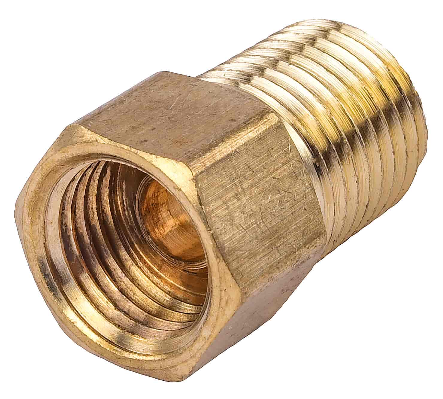 Straight Brass Fitting [1/4 in. NPT Male x 5/16 in. Inverted Flare (1/2 in.-20 Thread)]