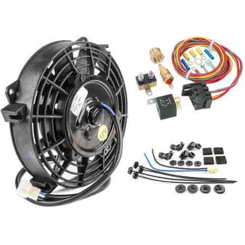 Universal Electric Fan with Wiring Harness and Relay Kit