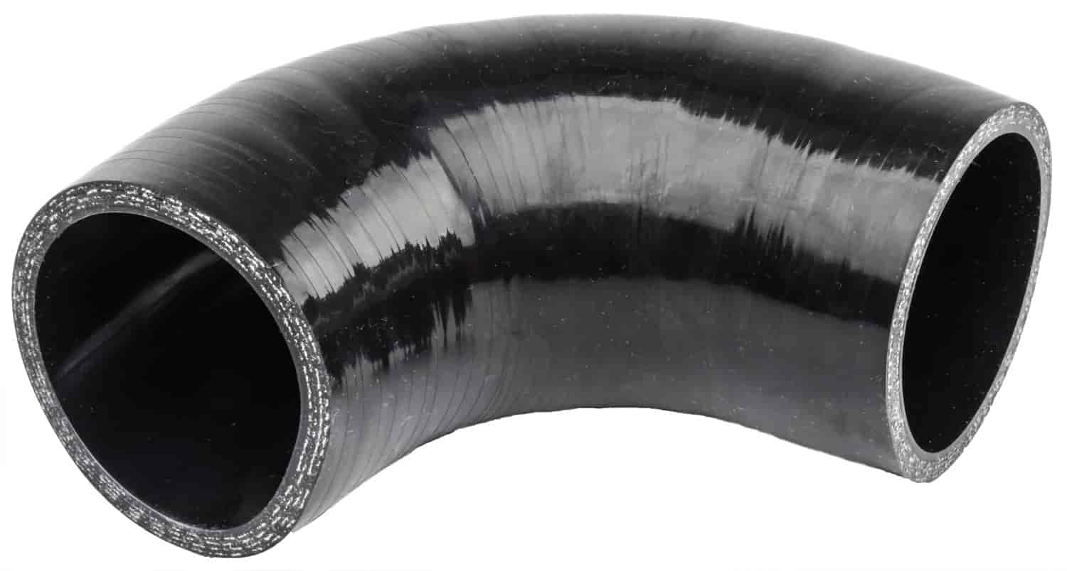 90 Degree Silicone Hose Connector 2.5 I.D. x 4" Long