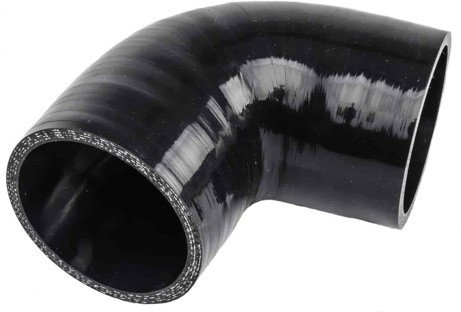 JEGS 56022: 90 Degree Silicone Hose Connector 3 I.D. x 4 Long - JEGS
