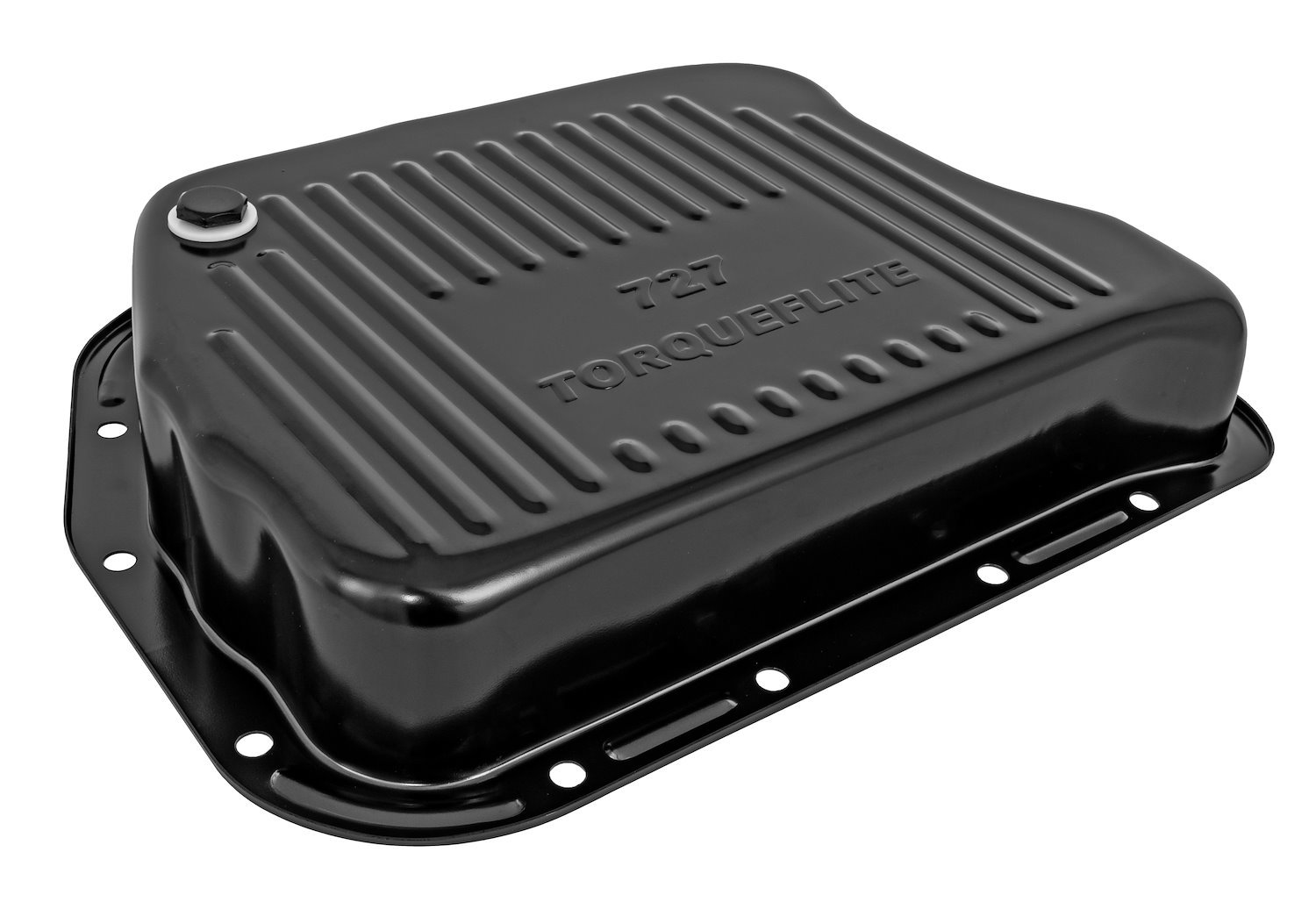 Automatic Transmission Pan for Mopar 727 Torqueflite, 3 in. Deep w/Extra Capacity [Black Powder Coated Steel]