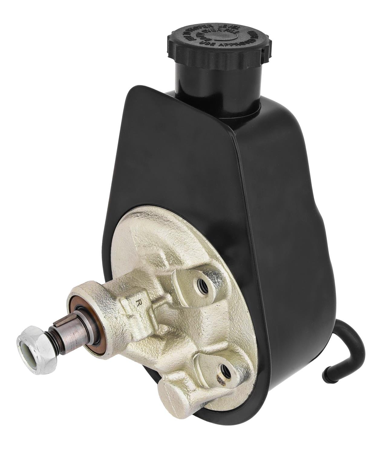 Saginaw-Style Power Steering Pump w/Keyed Shaft for Select 1966-1976 GM Vehicles [Black]