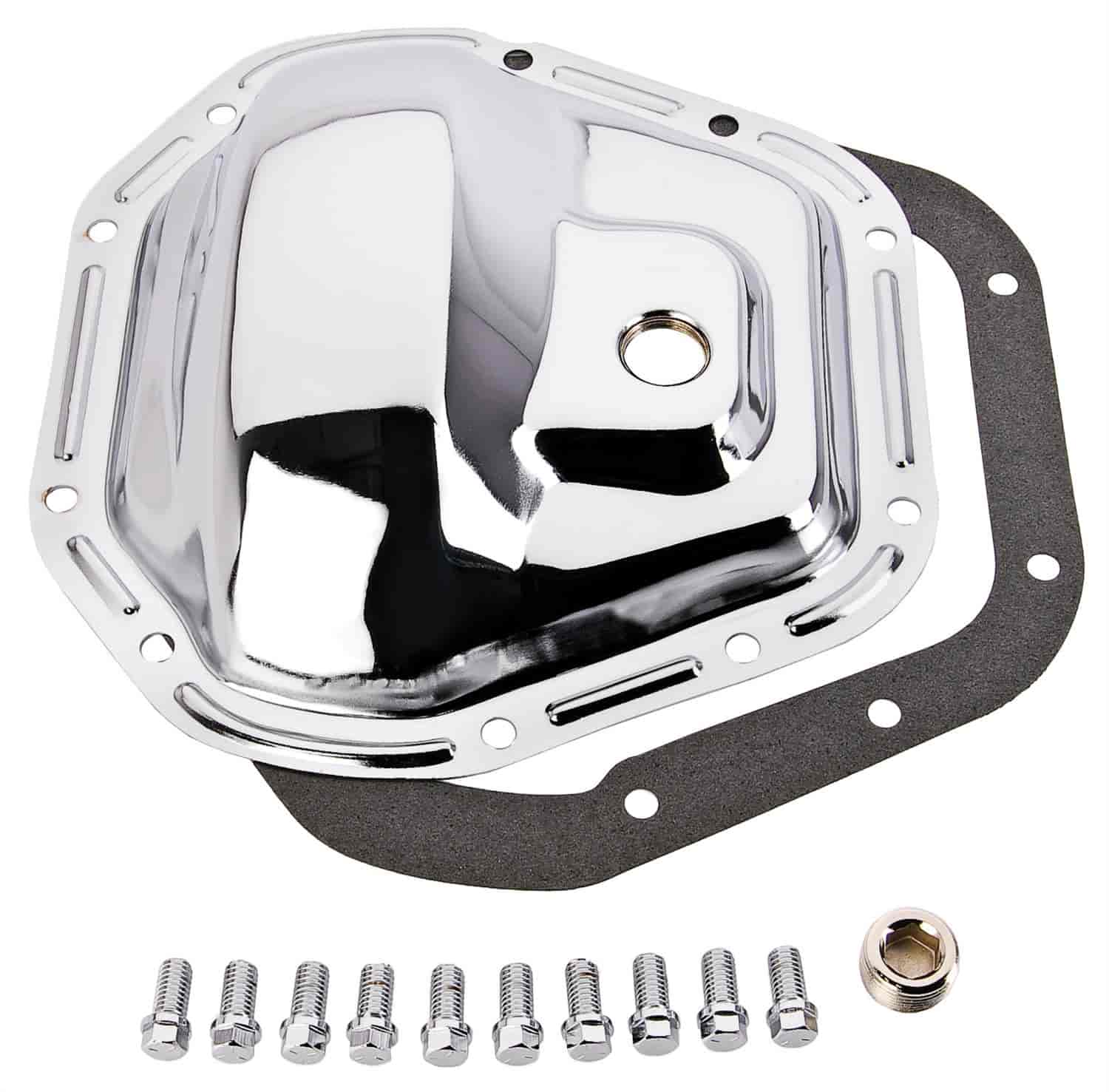 JEGS 62520: Differential Cover Dana 60 10-Bolt 1966-2003  Chrome-Plated Steel Includes Hardware  Gasket JEGS