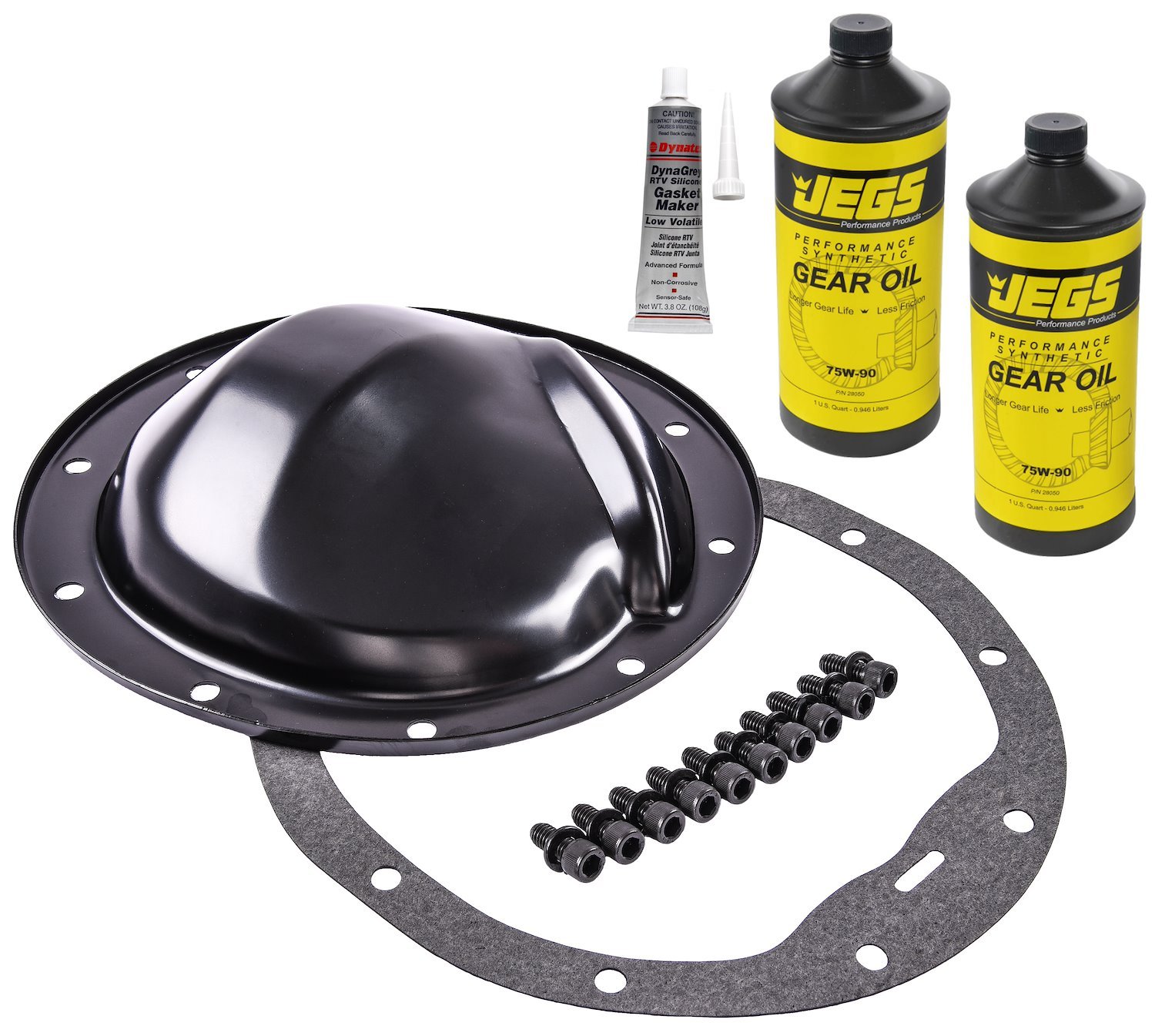 Black EDP-Coated Steel Differential Cover & Gear Oil Kit [GM 8.2 in. 10-Bolt]