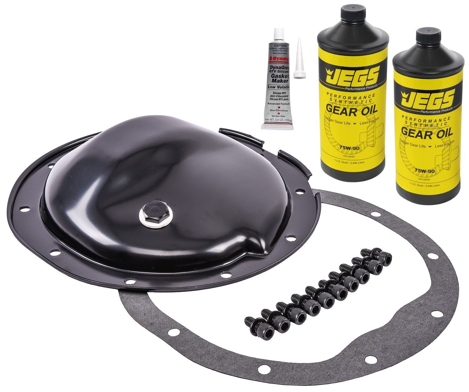 Black EDP-Coated Steel Differential Cover & Gear Oil Kit [GM 8.5 in. 10-Bolt]