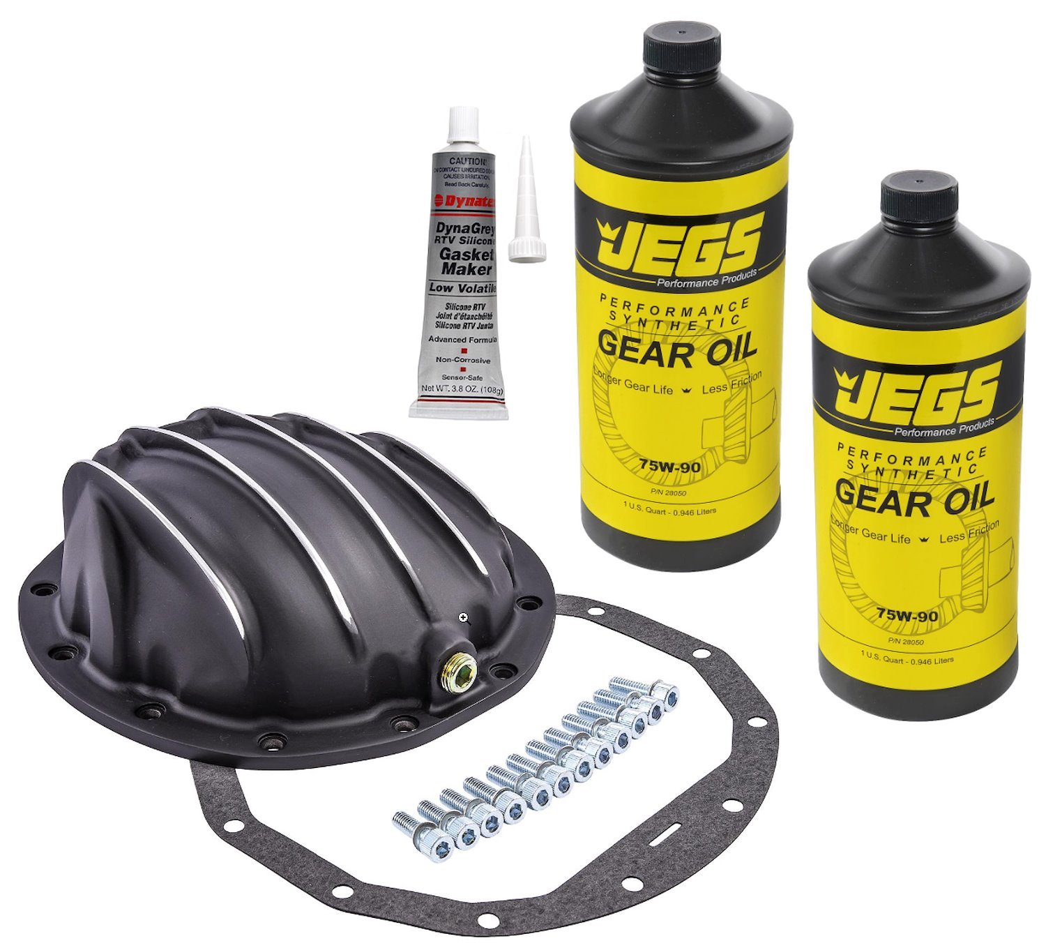 Black Cast Aluminum Differential Cover & Gear Oil Kit