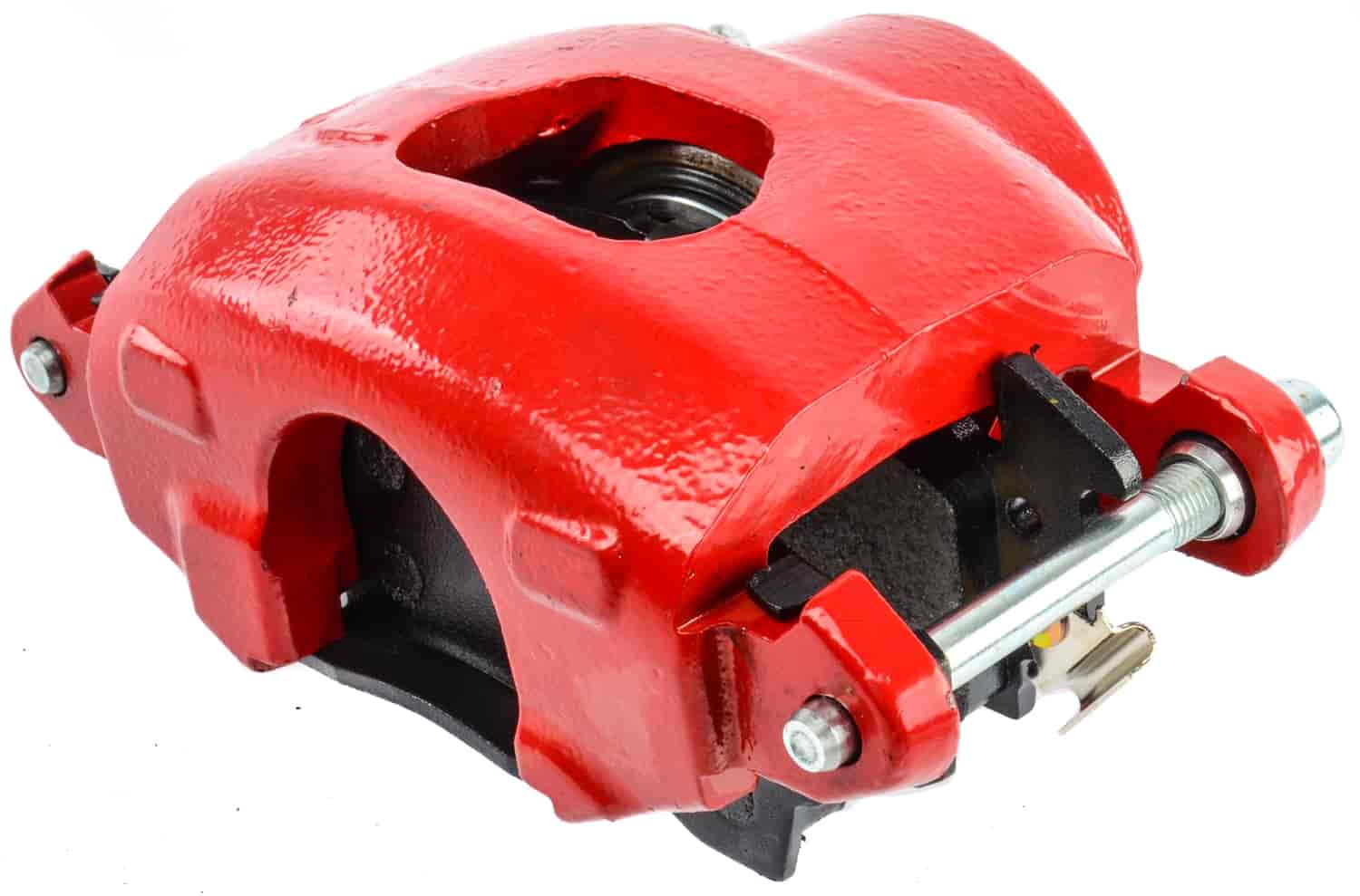 JEGS 630006: Large GM Front Disc Brake Caliper with D52 Pads | Left/Driver  Side | Red Powder Coat Finish | NEW - JEGS