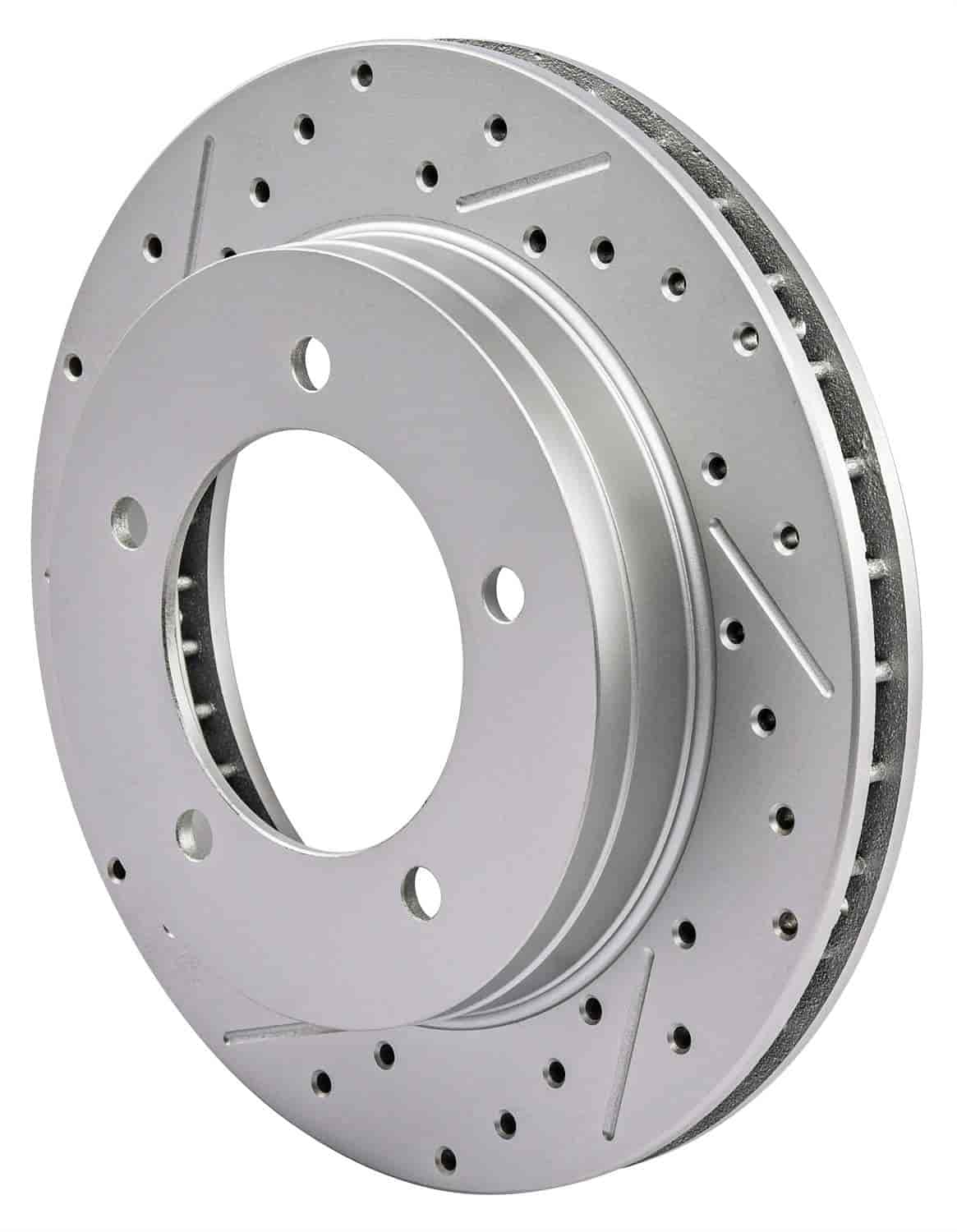 Drilled & Slotted Rear Brake Rotor Right/Passenger Side