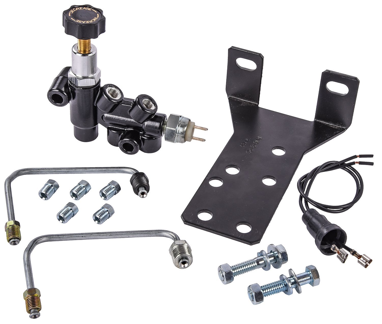 JEGS 631452: Adjustable Proportioning Valve Kit with mounting bracket and  brake lines - JEGS