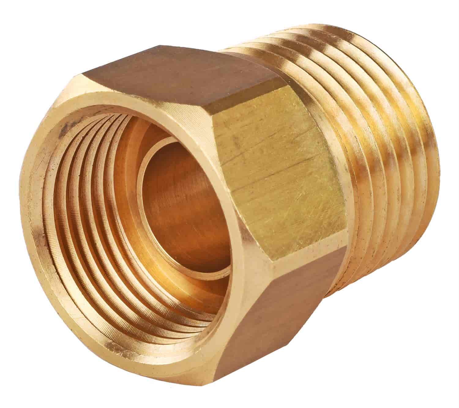 Brass Adapter Fitting 1/2 in. NPT x 3/4 in. -16 Inverted Flare Female